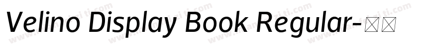 Velino Display Book Regular字体转换